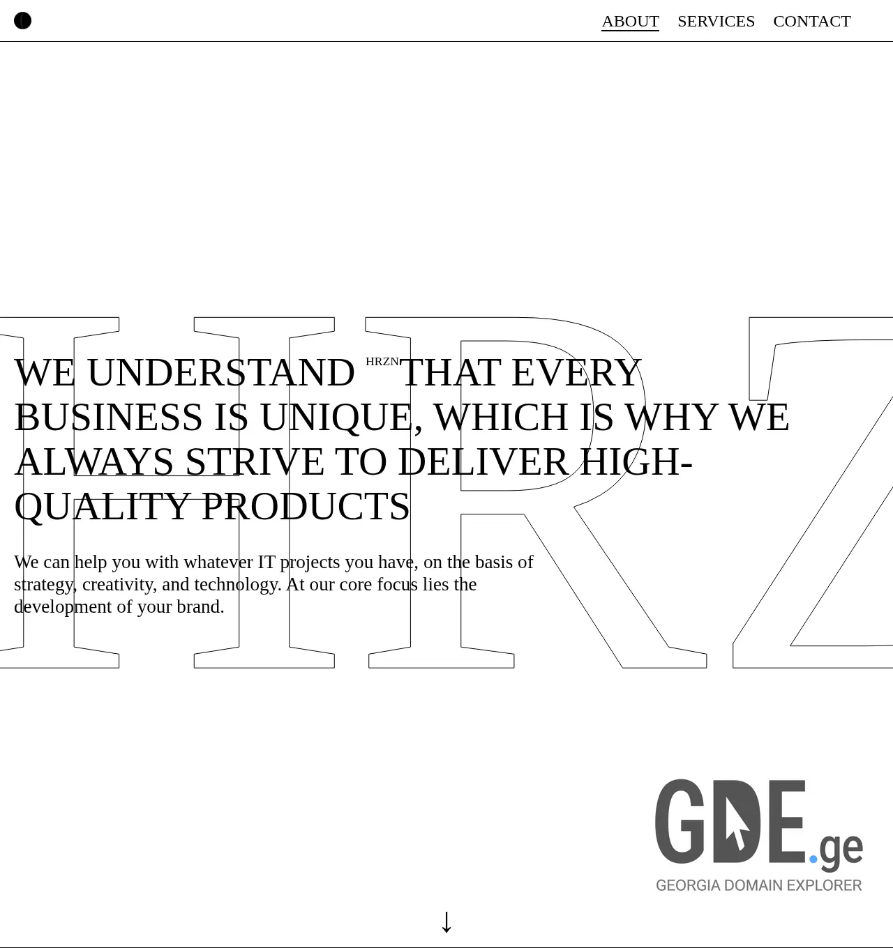 Screenshot of the site horizon.ge at 2025-12-02