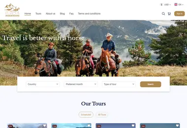 Screenshot of horsetours.ge