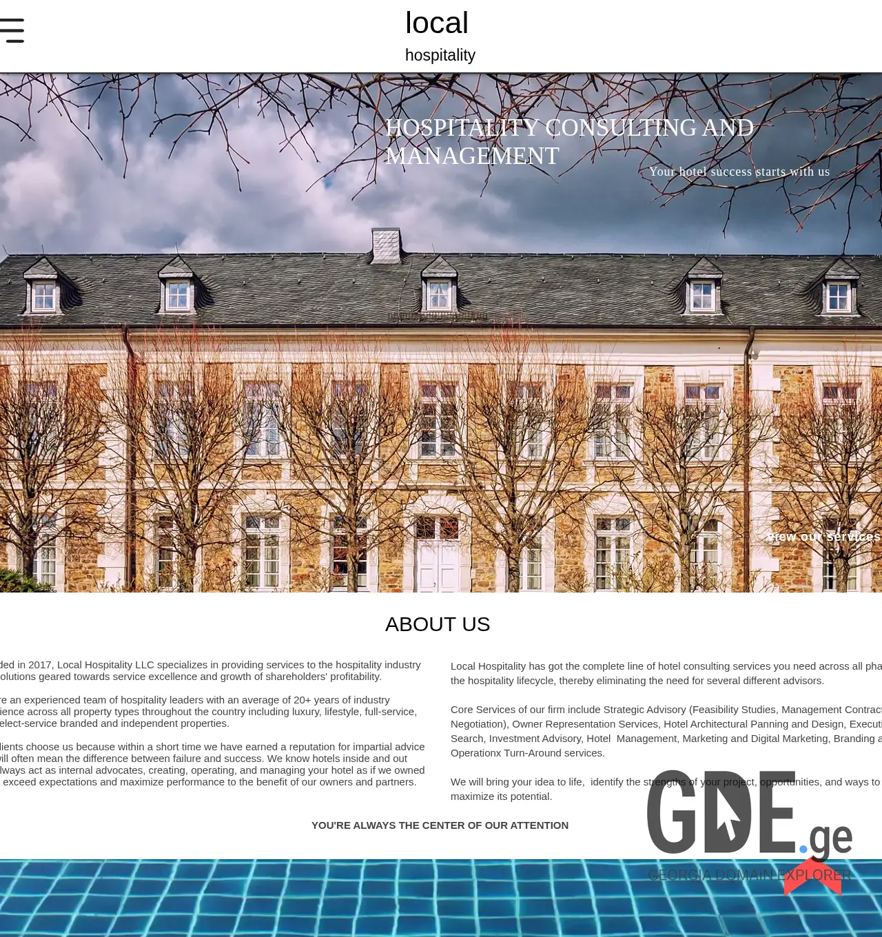 Screenshot of the site hospitality.ge at 2025-11-30