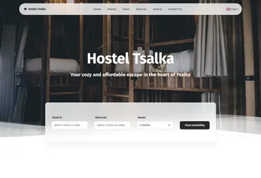 Скриншот hosteltsalka.ge