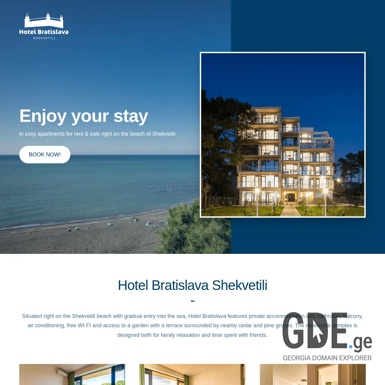 Screenshot of the site hotelbratislava.ge at 2025-12-09