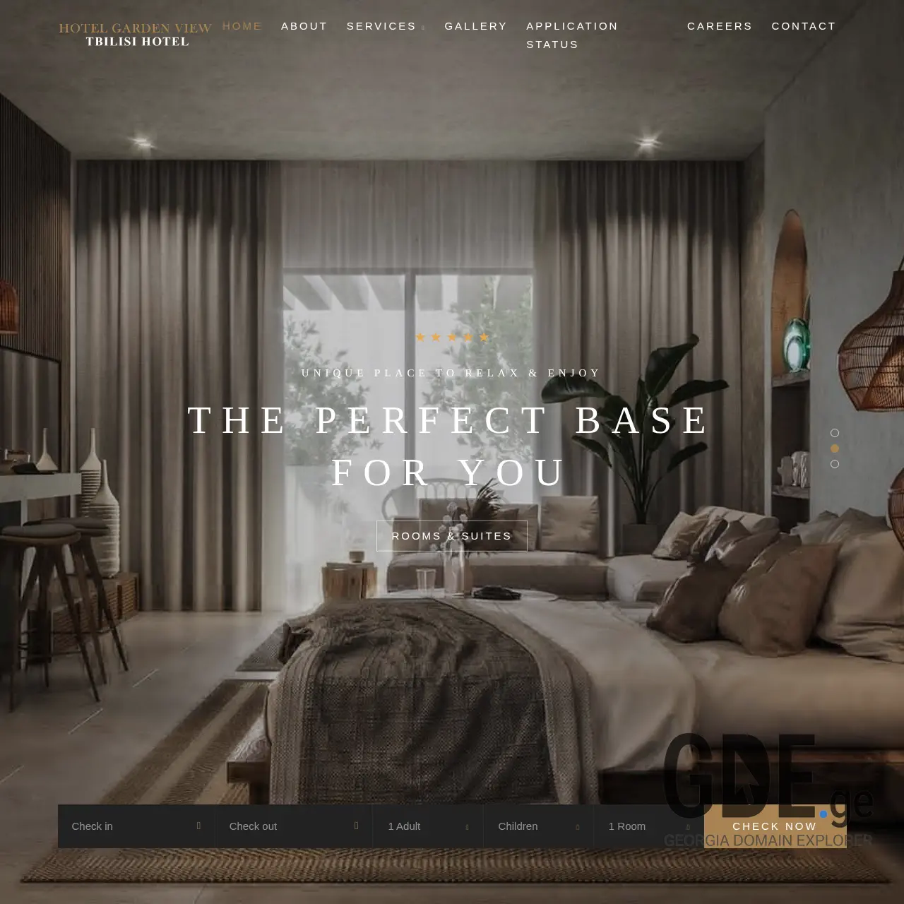 Screenshot of the site hotelgardenviewtbilisi.ge at 2025-12-10