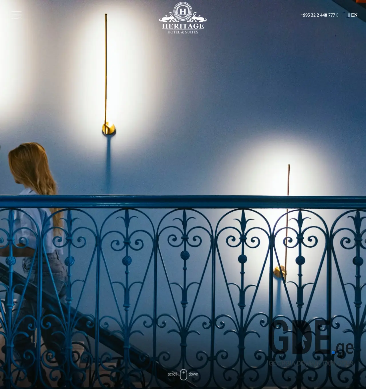 Screenshot of the site hotelheritage.ge at 2025-11-30