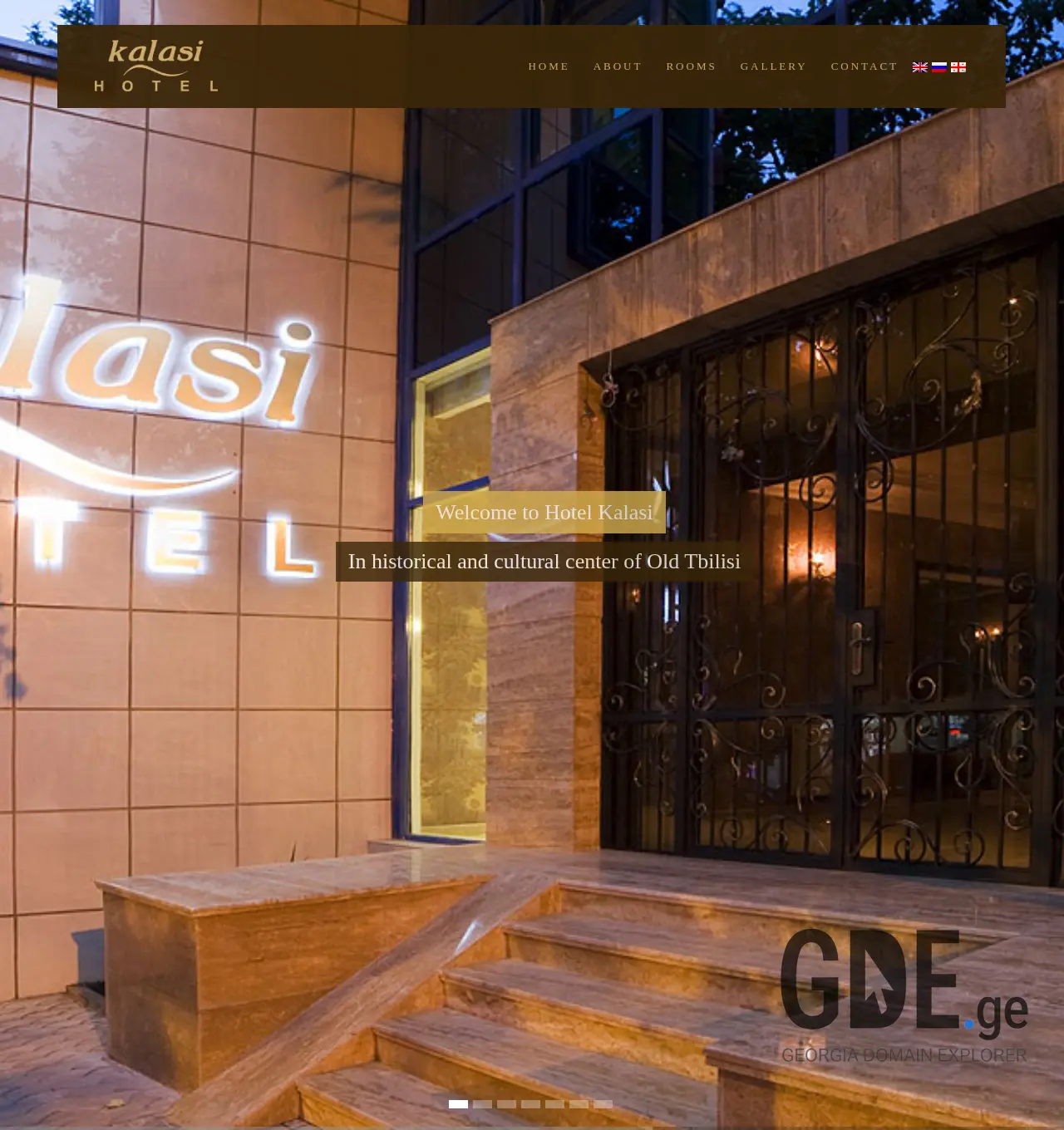 Screenshot of the site hotelkalasi.ge at 2025-12-02
