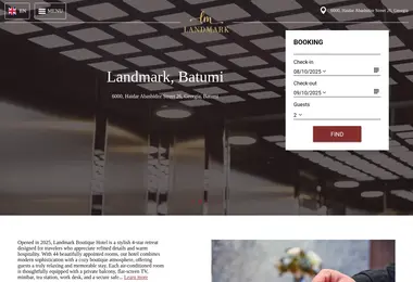 hotellandmark.ge-ის ეკრანის სურათი