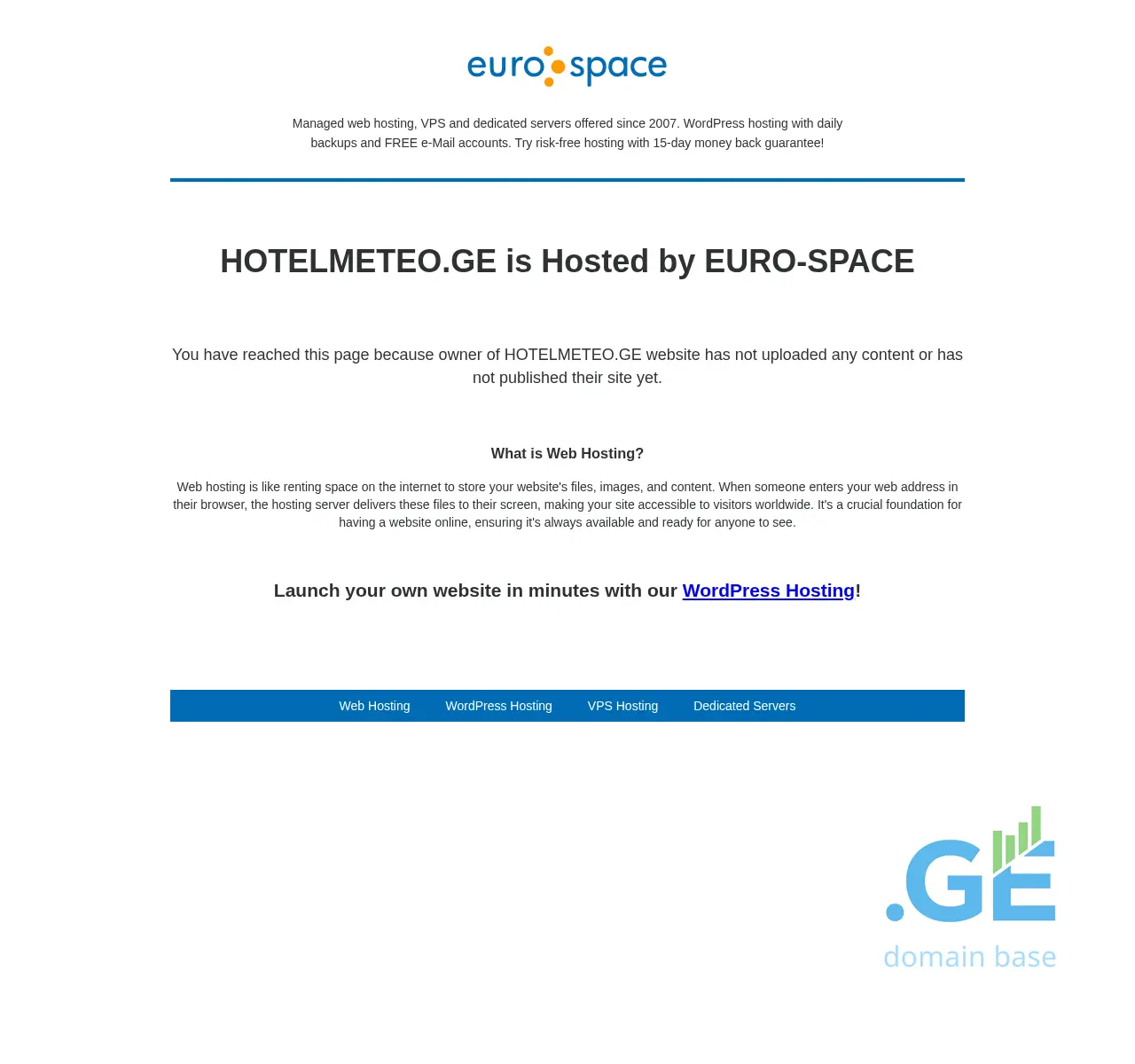 Screenshot of the site hotelmeteo.ge at 2025-11-02