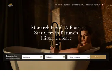 Screenshot of hotelmonarch.ge
