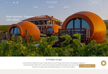 Скриншот hotelqvevrebi.ge