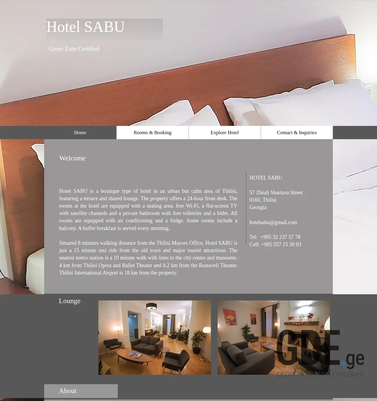 Screenshot of the site hotelsabu.ge at 2025-11-30