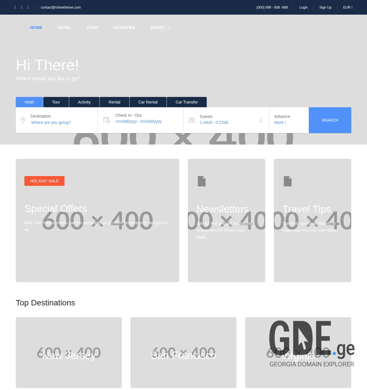 Screenshot of the site hotelstbilisi.ge at 2025-11-30