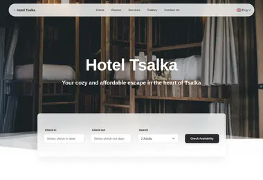 hoteltsalka.ge-ის ეკრანის სურათი