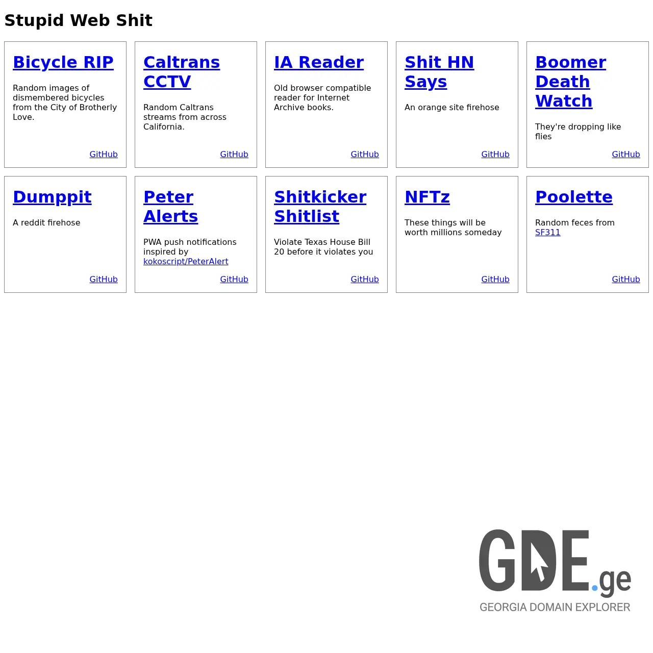 Screenshot of the site hotgarba.ge at 2025-12-10