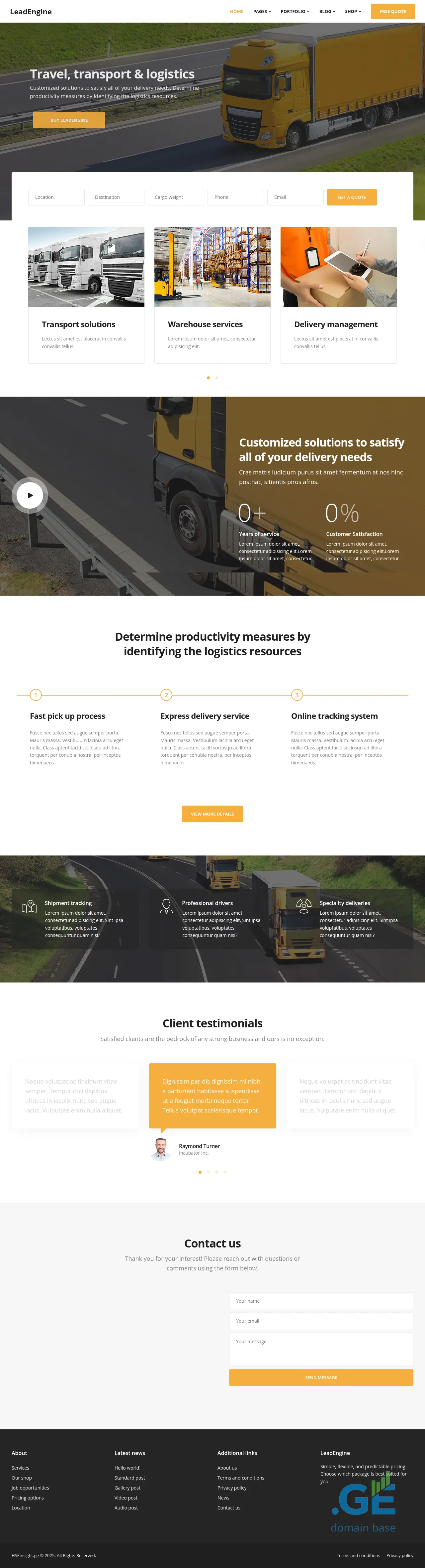 Screenshot of the site hseinsight.ge