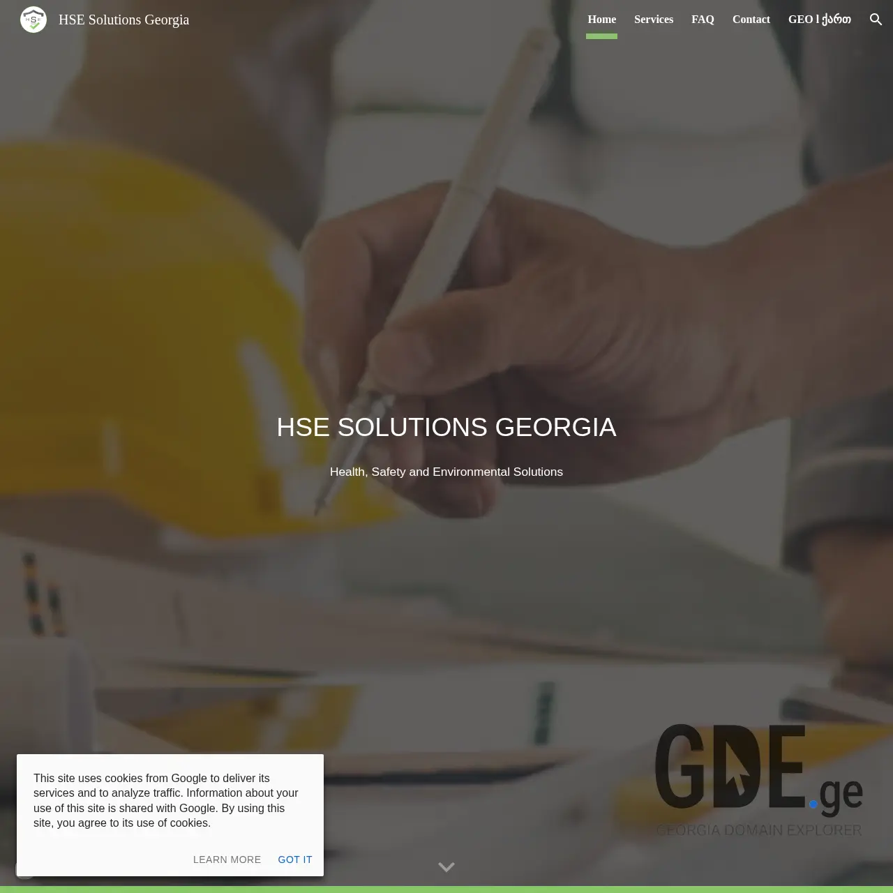 Screenshot of the site hsesolutions.ge at 2025-12-09