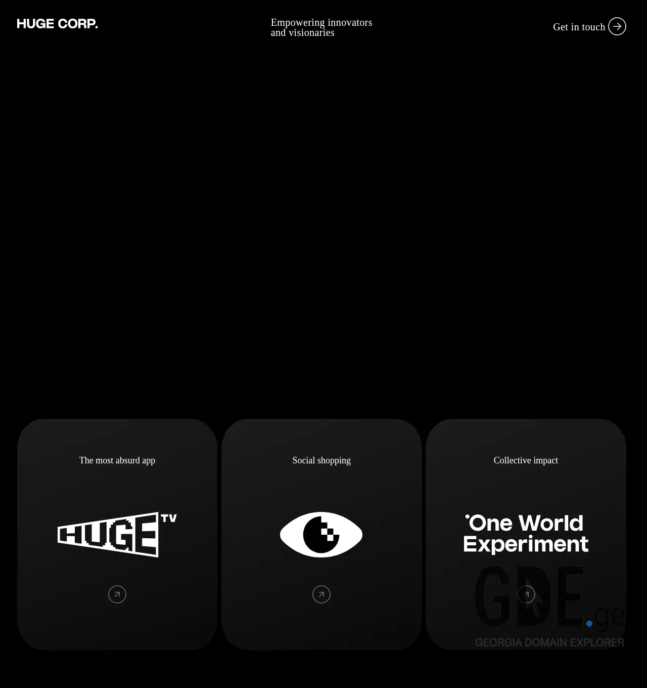 Screenshot of the site hu.ge at 2025-11-30