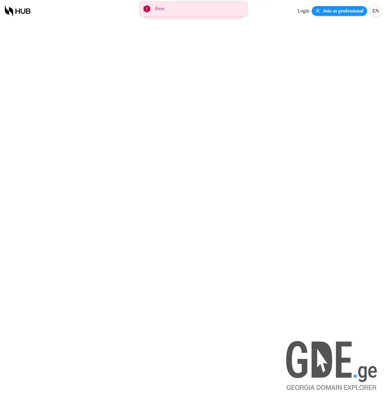 Screenshot of the site hub.ge at 2025-11-30