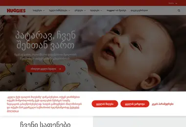 Screenshot of huggies.ge