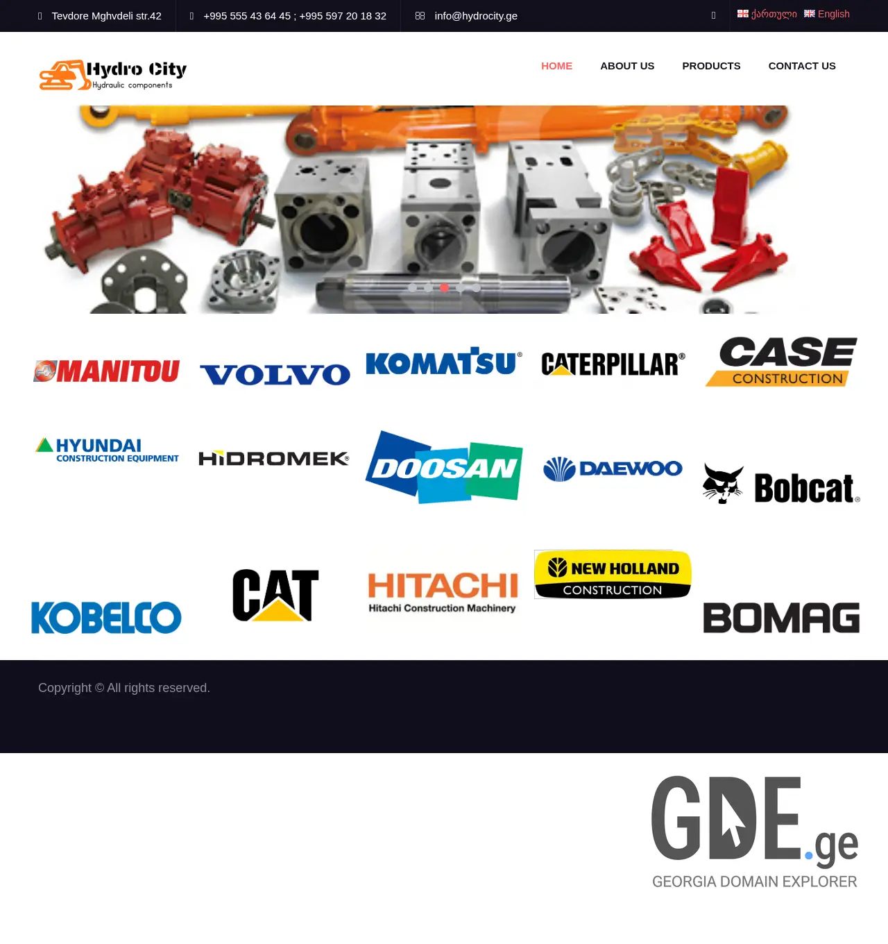 Screenshot of the site hydrocity.ge at 2025-11-30