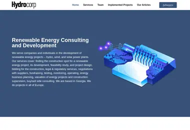 Скриншот hydrocorp.ge