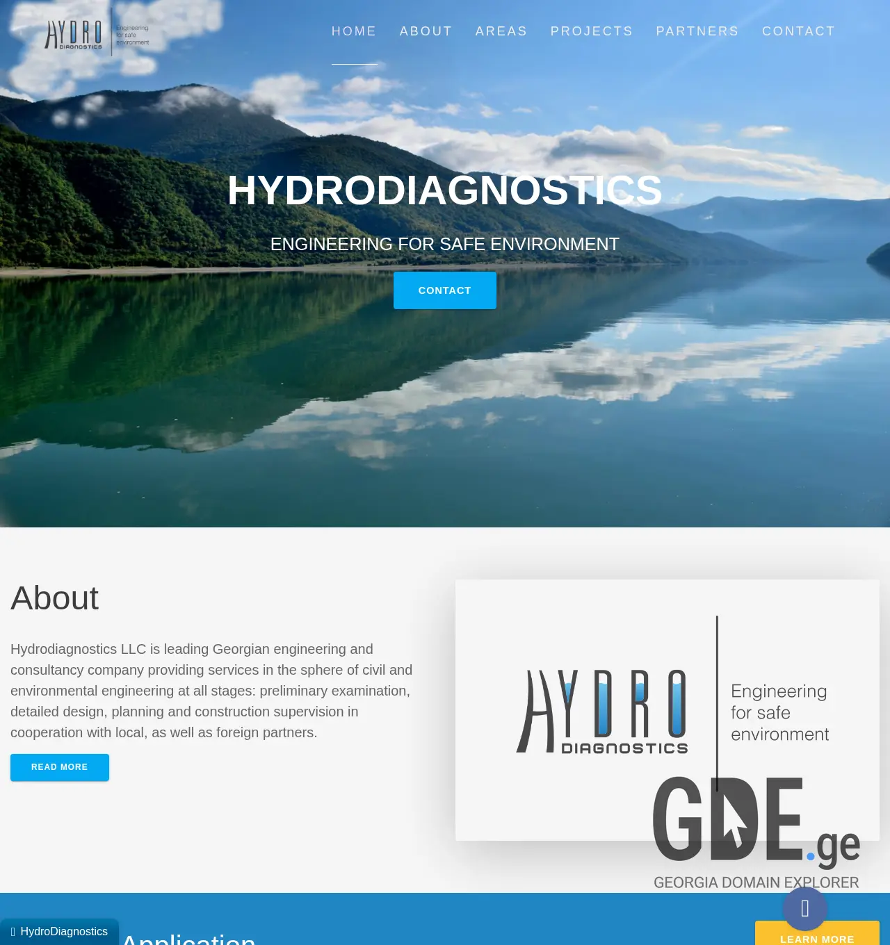 Screenshot of the site hydrodiagnostics.ge at 2025-11-29
