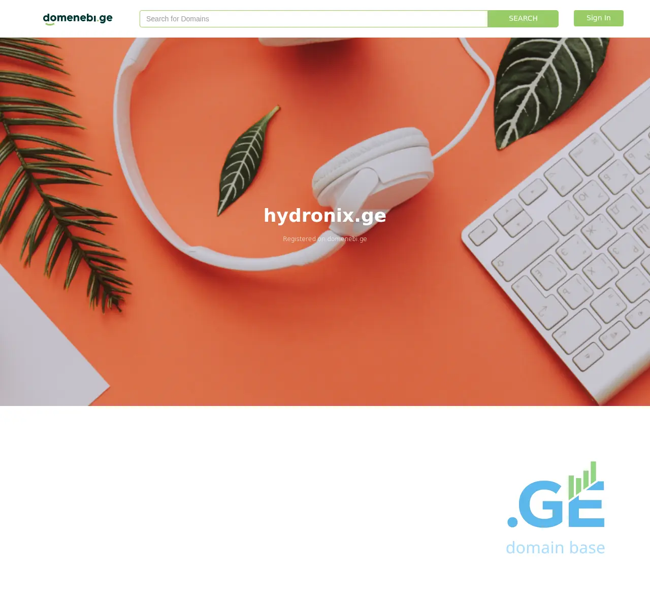 Screenshot of the site hydronix.ge