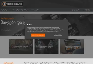 Screenshot of hydroscand.ge