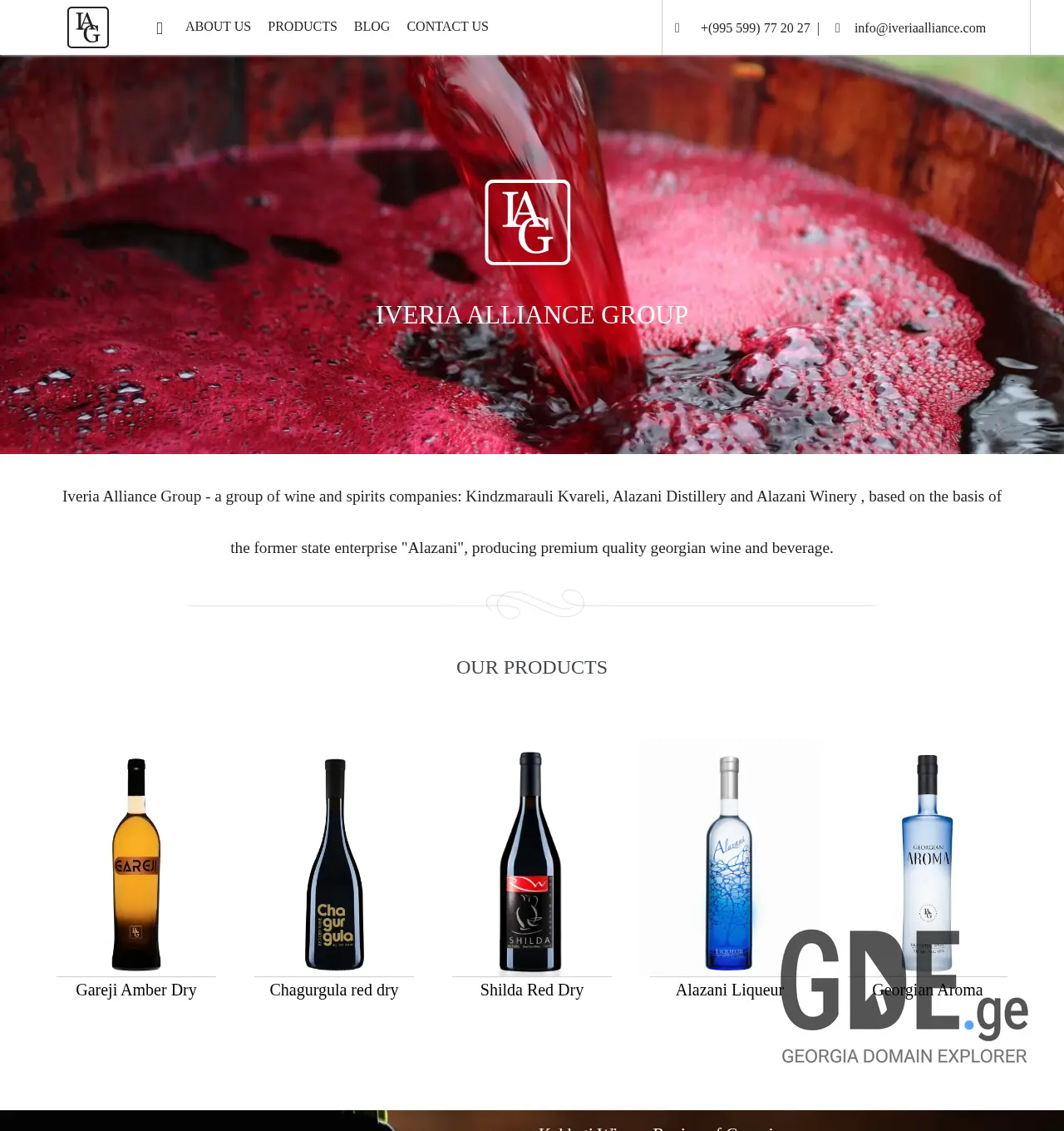 Screenshot of the site iag.ge at 2025-11-30