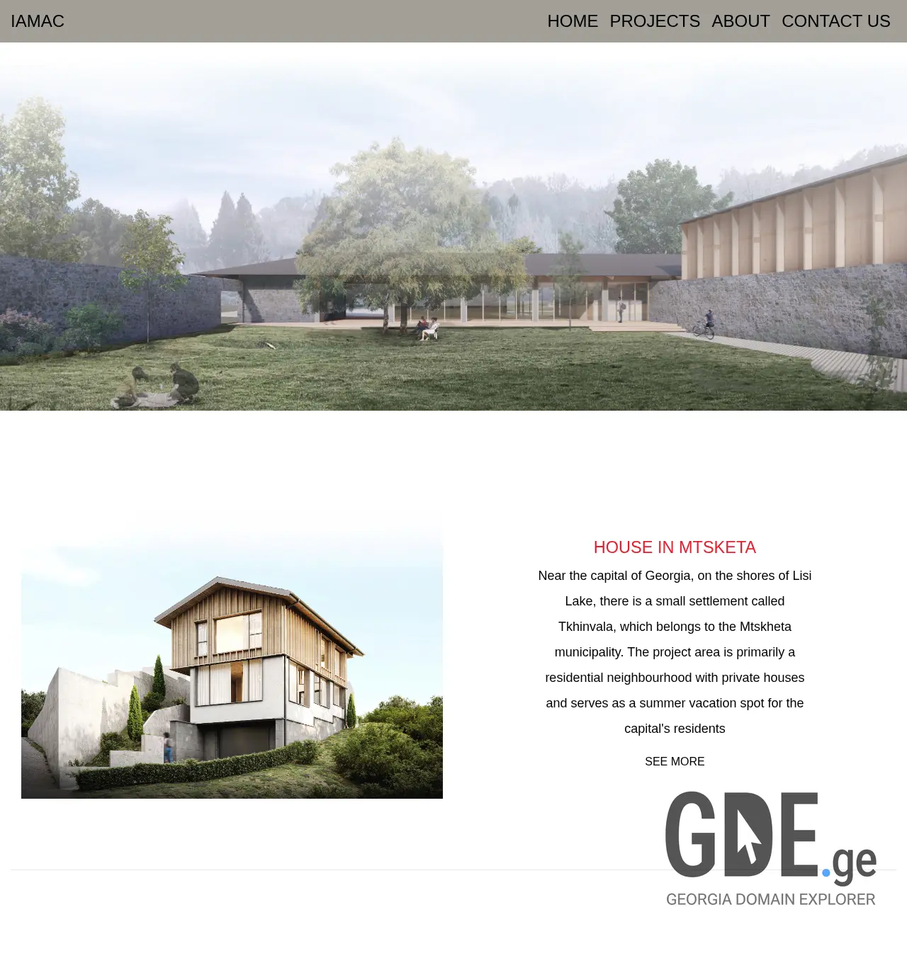 Screenshot of the site iamac.ge at 2025-11-30