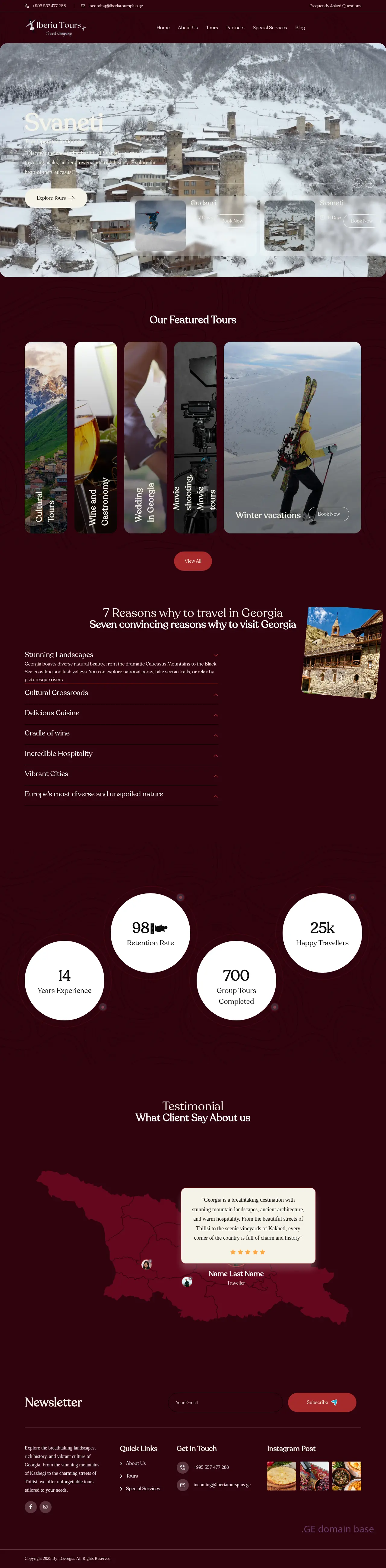 Screenshot of the site iberiatoursplus.ge
