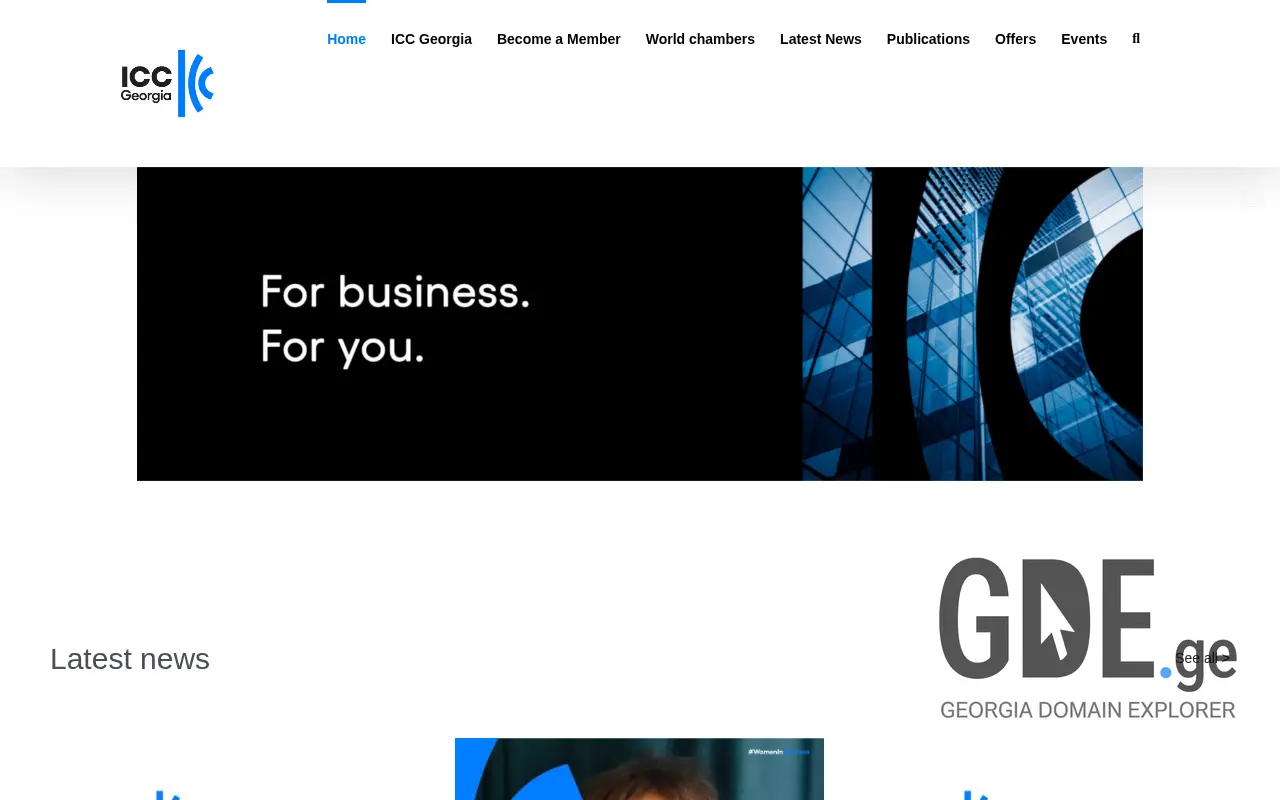Screenshot of the site icc.ge at 2025-11-28