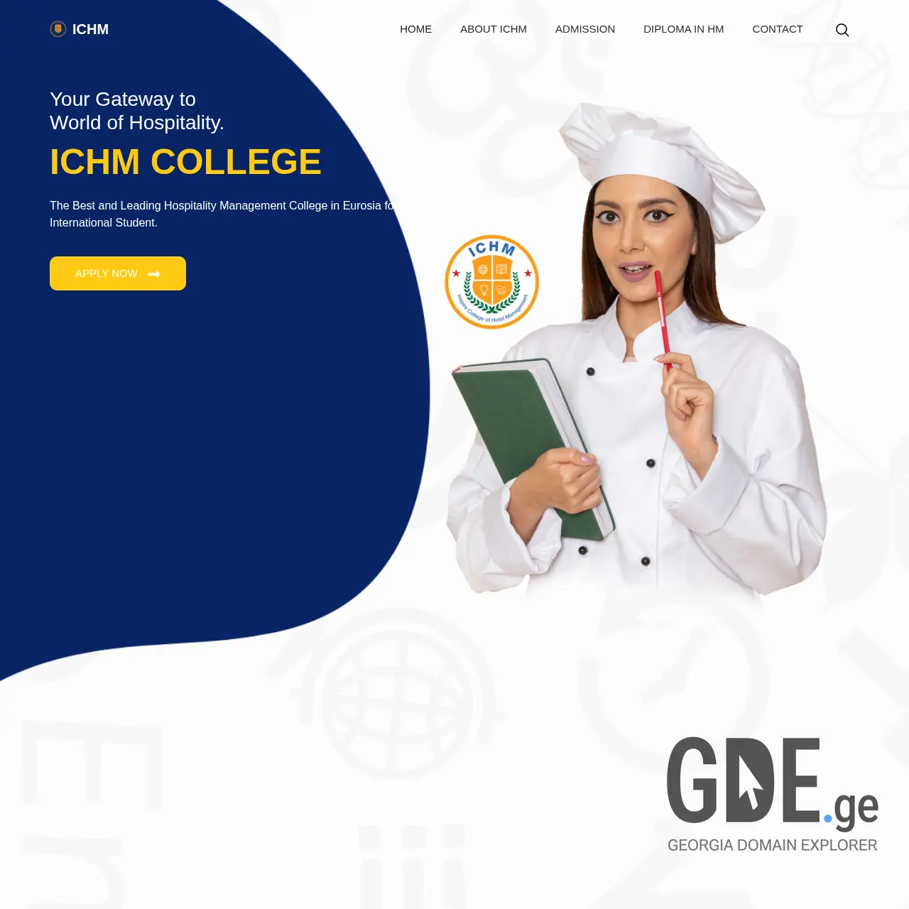 Screenshot of the site ichm.ge at 2025-12-09