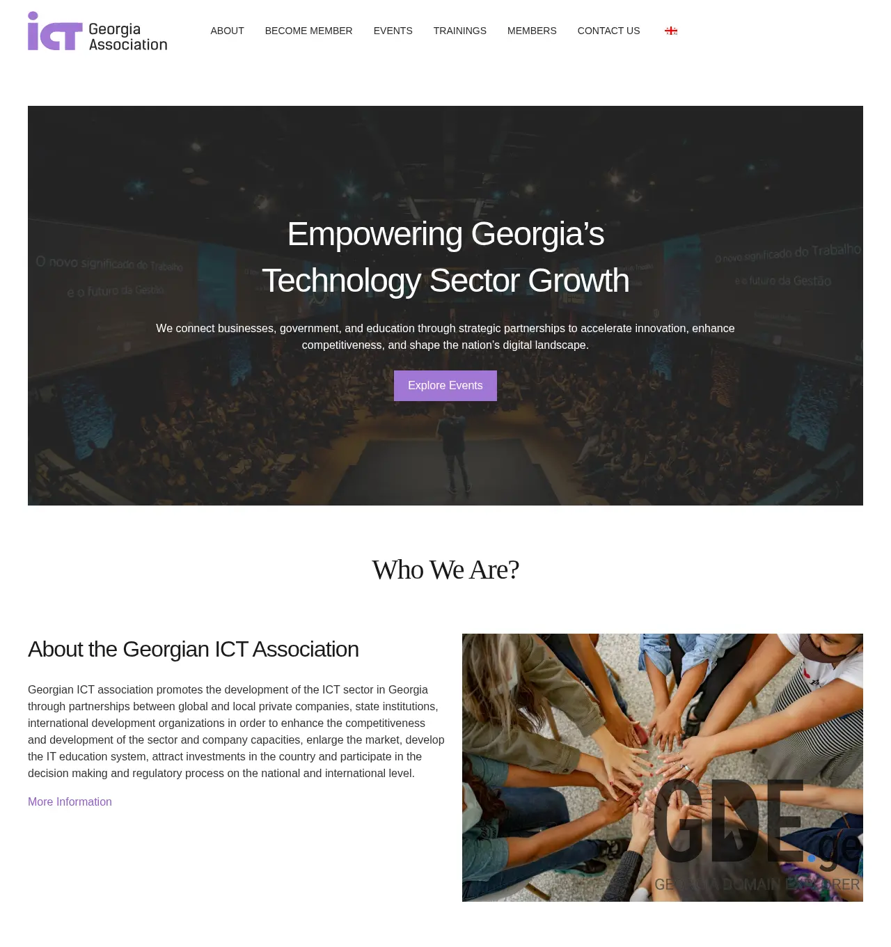 Screenshot of the site icta.ge at 2025-11-30