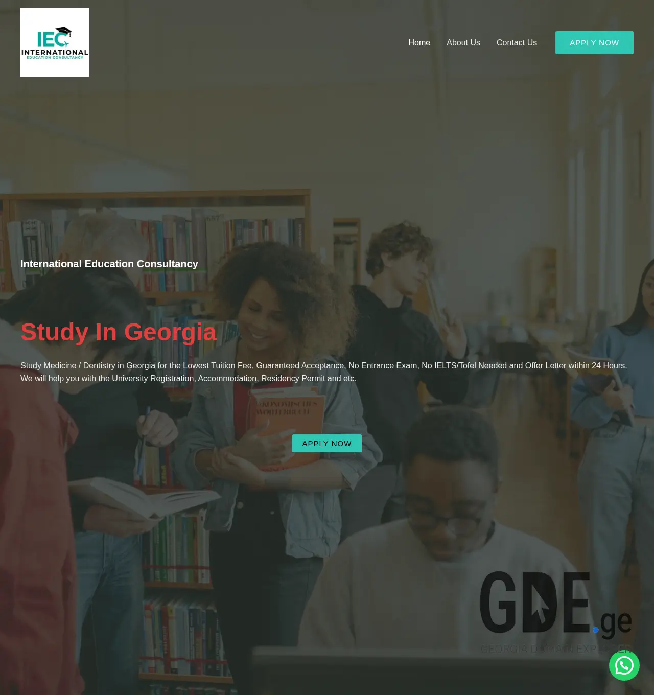 Screenshot of the site iec.ge at 2025-11-30