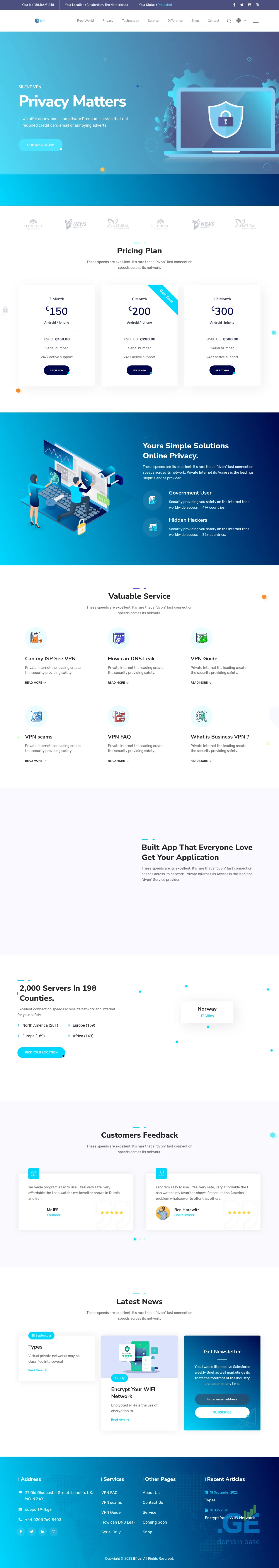 Screenshot of the site iff.ge
