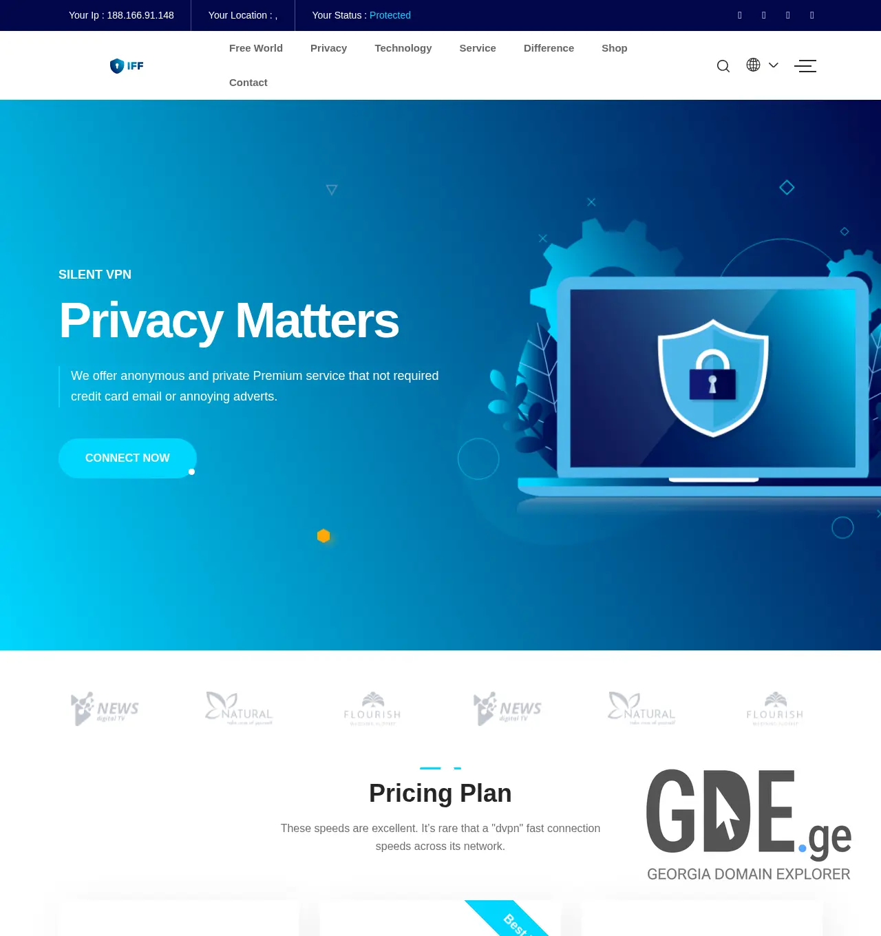 Screenshot of the site iff.ge at 2025-12-03