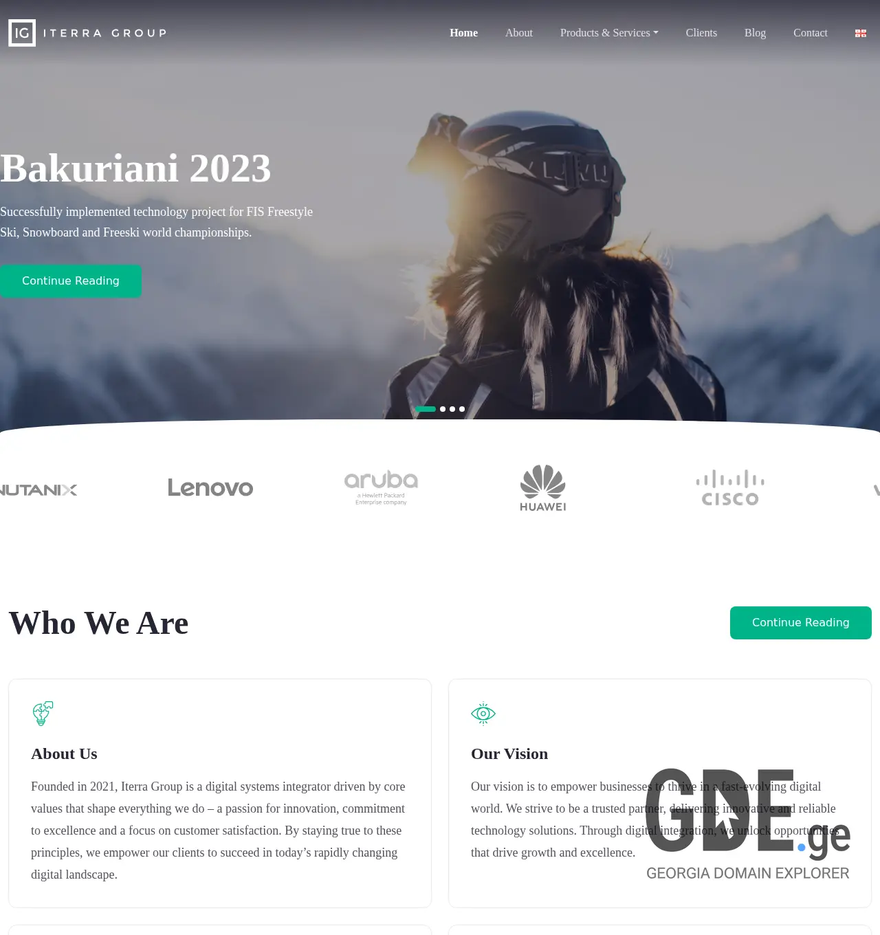 Screenshot of the site ig.ge at 2025-12-03