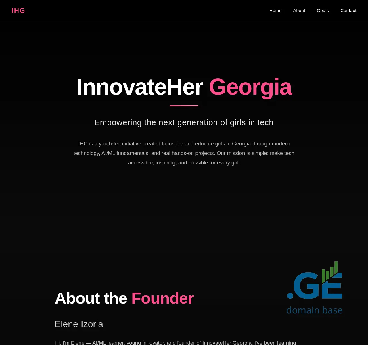 Screenshot of the site ihg.ge at 2025-11-22