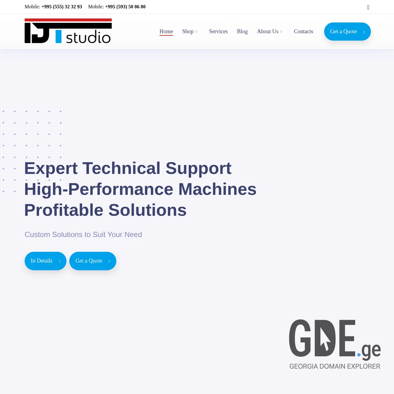 Screenshot of the site ijt.ge at 2025-12-10