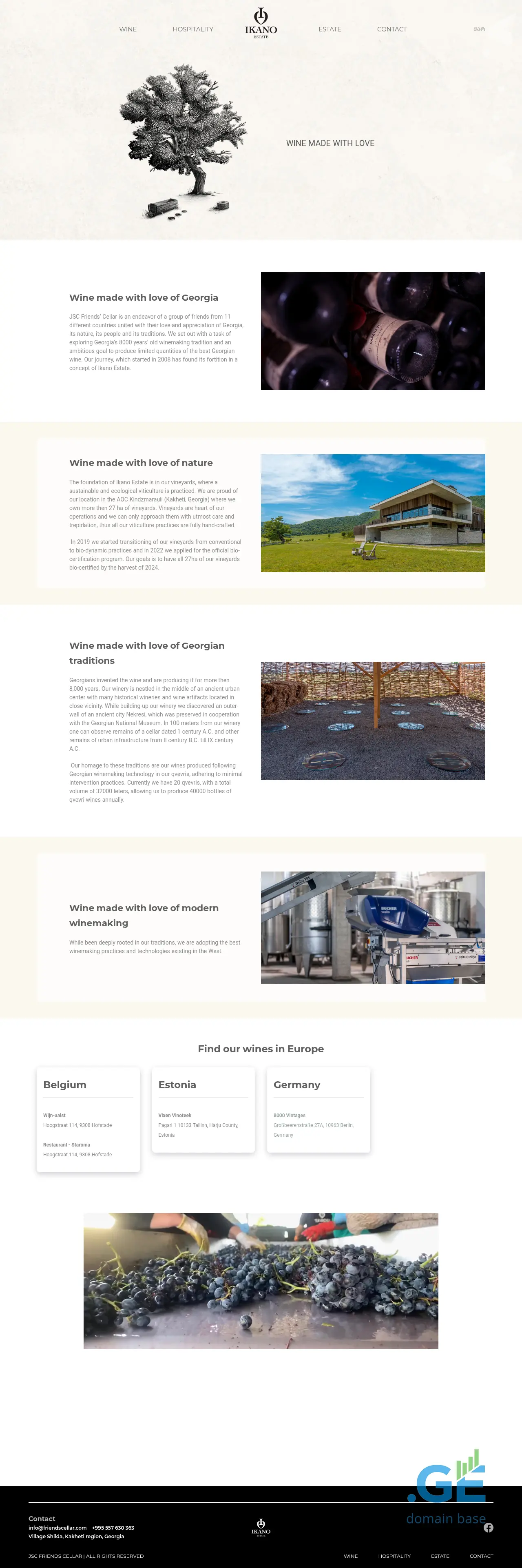 Screenshot of the site ikanoestate.ge at 2025-10-08