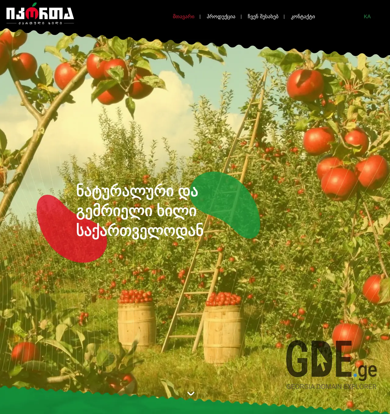 Screenshot of the site ikorta-agro.ge at 2025-11-30