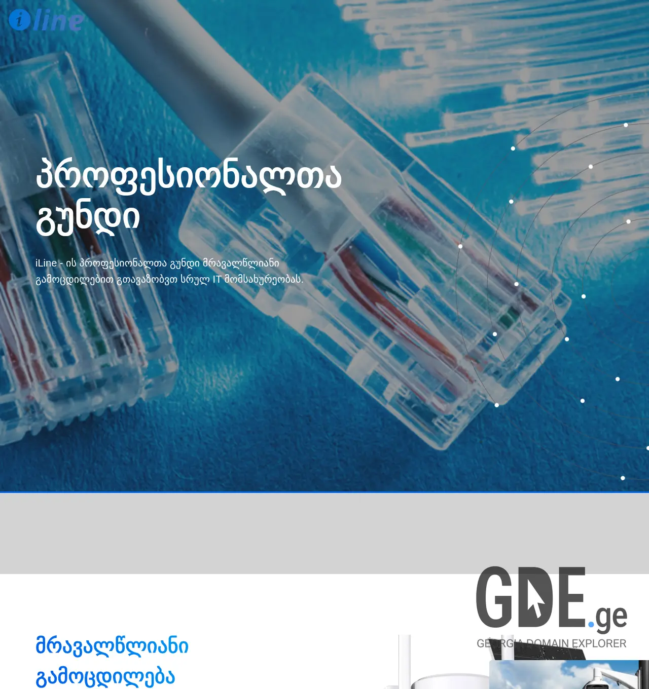 Screenshot of the site iline.ge at 2025-11-30