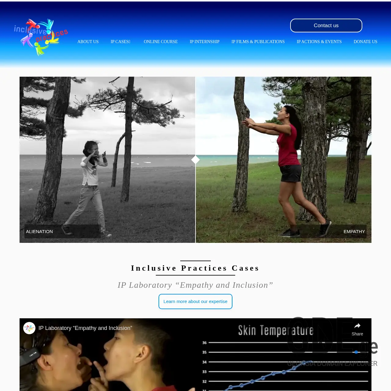 Screenshot of the site inclusivepractices.ge at 2025-12-10
