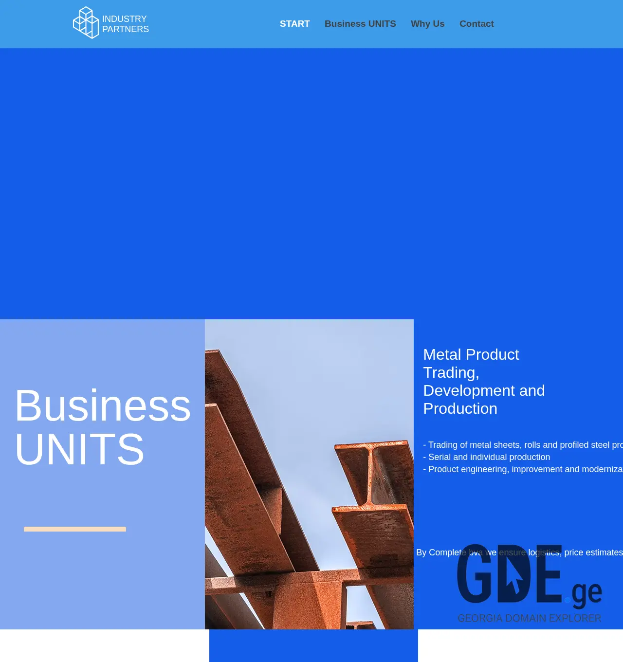 Screenshot of the site industrypartners.ge at 2025-11-30