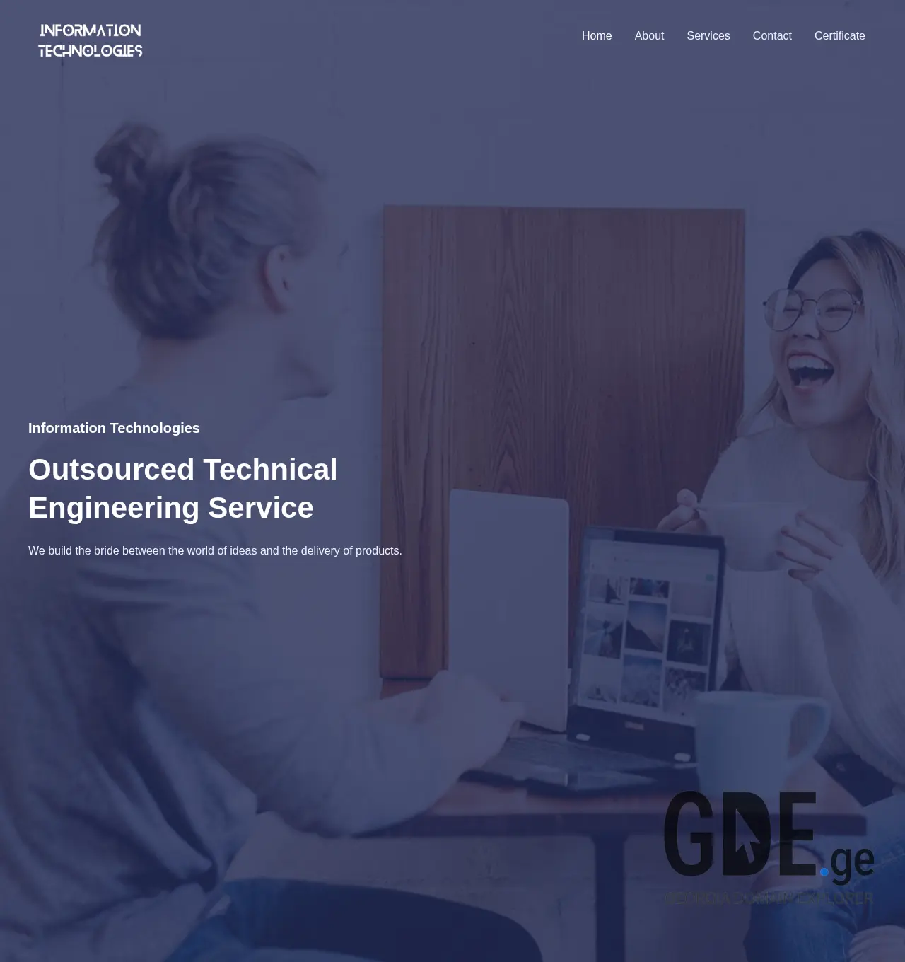 Screenshot of the site information-technologies.ge at 2025-12-06