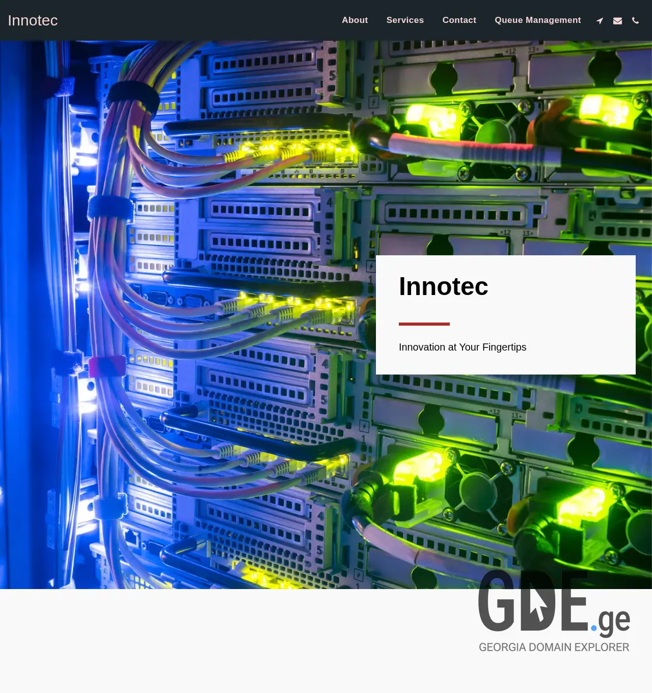 Screenshot of the site innotec.ge at 2025-11-29