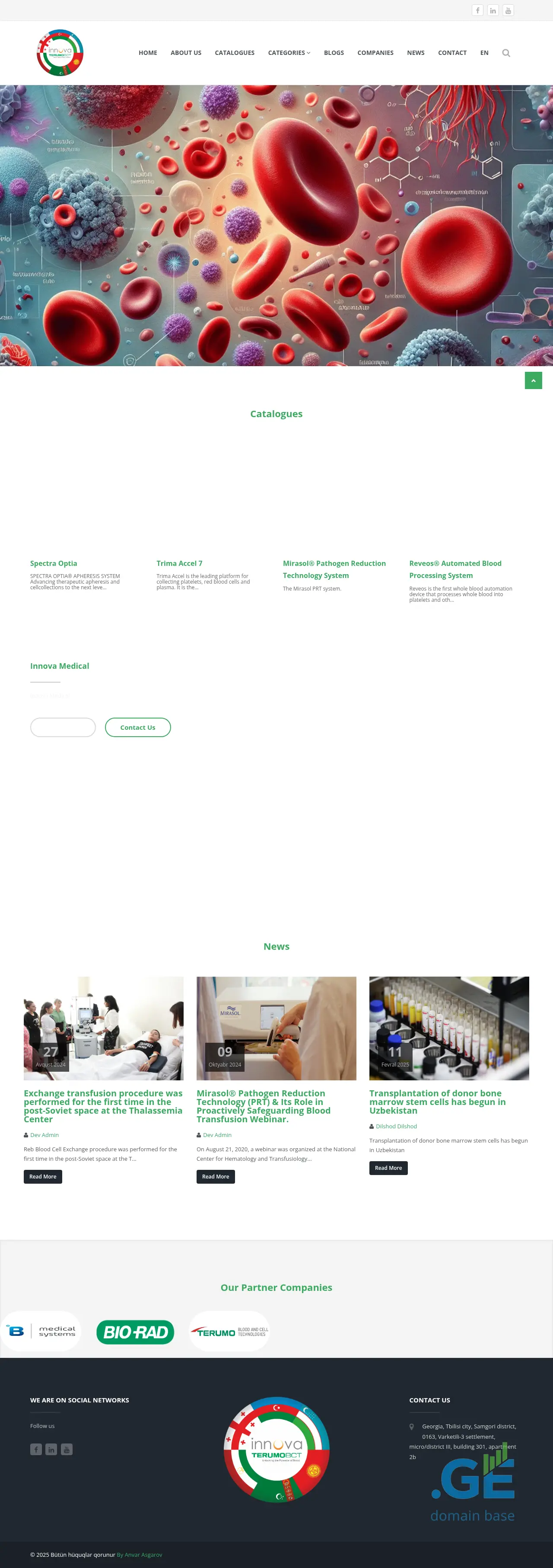 Screenshot of the site innovamed.ge