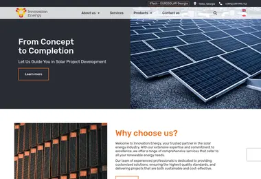 innovationenergy.ge-ის ეკრანის სურათი