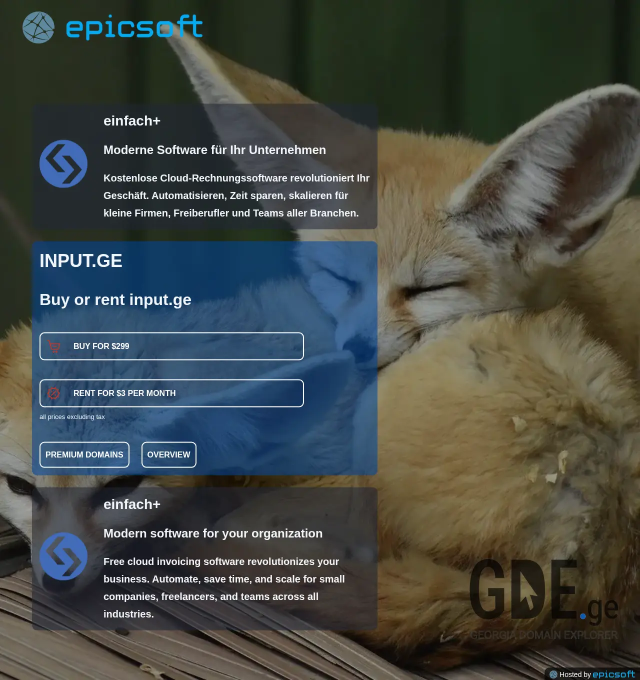 Screenshot of the site input.ge at 2025-11-29