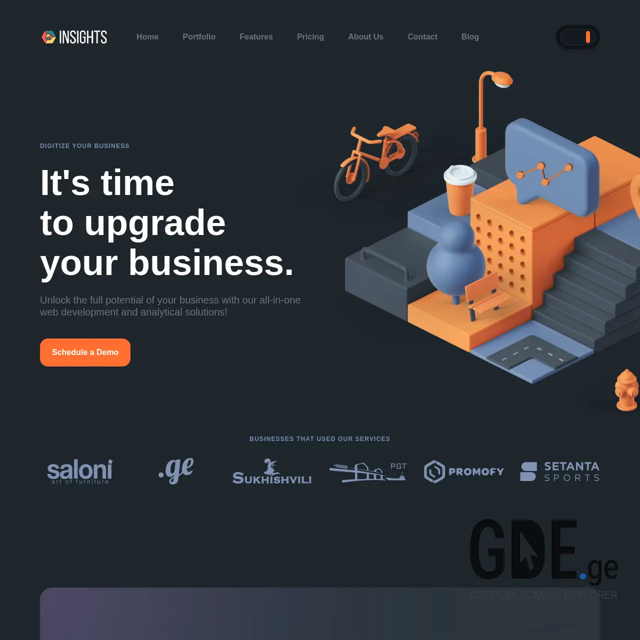 Screenshot of the site insights.ge at 2025-12-09