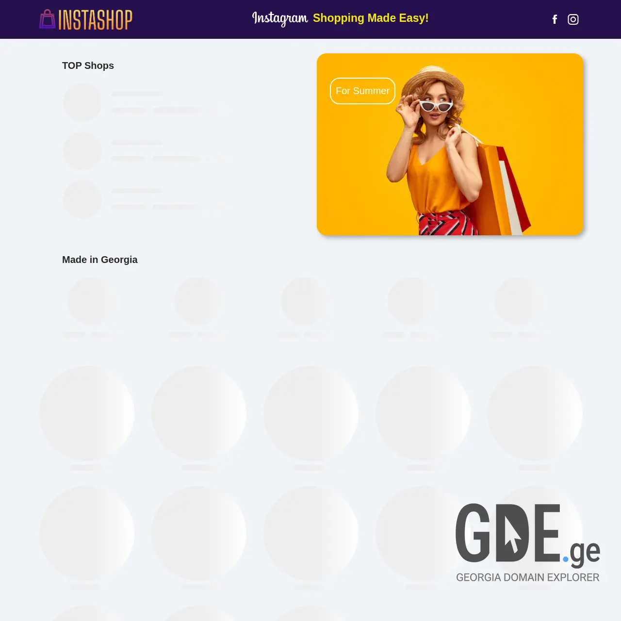 Screenshot of the site instashop.ge at 2025-12-10